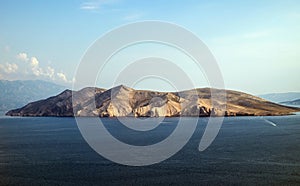 View of the island Prvic from Baska on Krk island