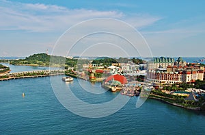 View of the island of Sentosa in Singapore.