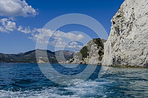 View of the island of zakynthos from the sea