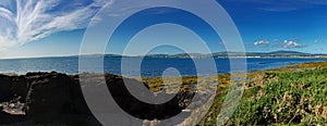 A view of the Isle of man showing Port Erin and the coat line photo