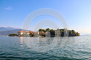 View of Isola Bella from Stresa town, Italy