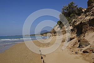 View of Issos Beach, Corfu, Greece Ionian Islands