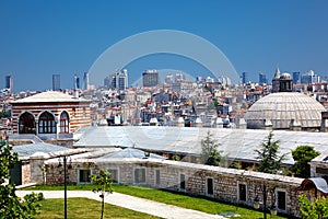The view of the Istanbul from the courtyard of Suleymaniye