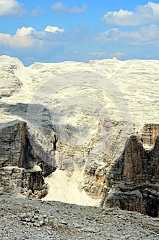 View of the Italian Dolomites protected by UNESCO