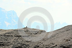 View of the Italian Dolomites protected by UNESCO