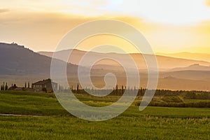 View of an Italian rural landscape