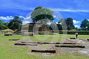 Iximche Mayan ruins in TecpÃÂ¡n, Guatemala photo