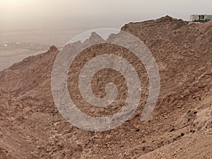 View from Jabal Hafeet mountain in Al Ain,Abu Dhabi, UAE.