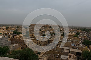 View of Jaisalmer fort and the city, Rajasthan, India