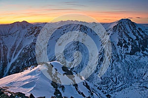 View at Jakubina and Otrhance mountains in West Tatras