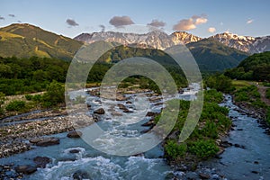 View of the Japanese Alps at Hakuba valley