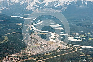 View of Jasper town from mountain top