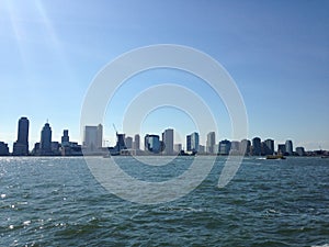 View of Jersey City from Battery Park.