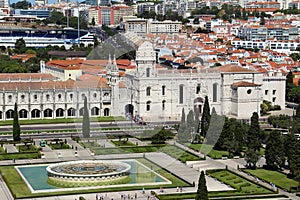 View of the JerÃ³nimos Monastery in Lisbon, Portugal