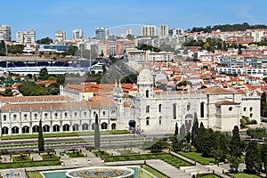 View of the JerÃ³nimos Monastery in Lisbon, Portugal