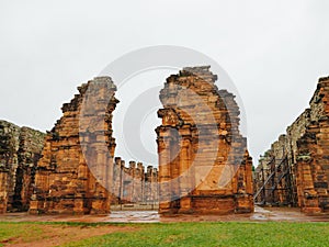 View of jesuit ruins at misiones province