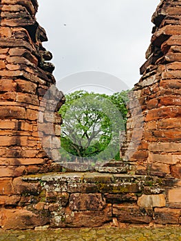 View of jesuit ruins at misiones province