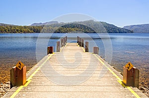 View from the jetty at Lake St Clair - Tasmania