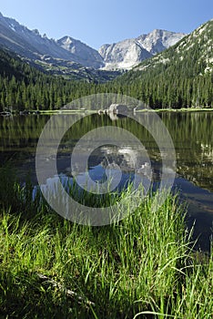 View of Jewel Lake in Colorado Rocky Mountains