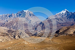 View on the Jharkot village in lower Mustang, Nepal