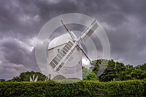 View of Jill Windmill in Clayton, West Sussex, Engalnd