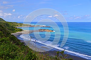 View from the Jinzun Recreation Area The most beautiful bay and beach located at Taitung,