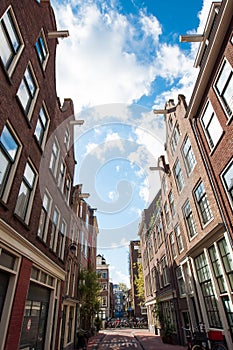 View of Jordaan district in Amsterdam-Centrum, the Netherlands.
