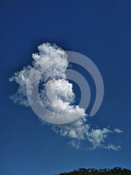 View of a joyfully dancing clouds in a sky