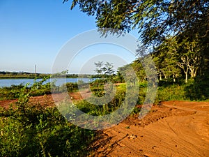 A view from Juan Domingo Peron Park, Uruguay river in the background Paso de los libres, Argentina