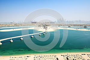 View on Jumeirah Palm man-made island