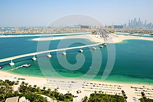 View on Jumeirah Palm man-made island