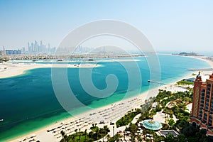 View on Jumeirah Palm man-made island