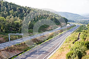 View from the junction for Iesa of the Grosseto - Siena freeway, Italy