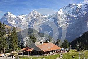 View of Jungfrau of Swiss Alp