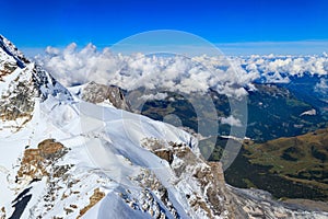 View of Jungfrau, Top of Europe, Bernese Oberland, Switzerland