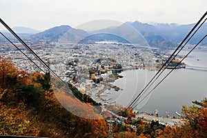 View from Kachi Kachi Ropeway Kawaguchiko