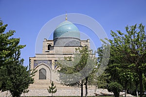 View of the Kaffal Shashi Mausoleum in Tashkent, Uzbekistan