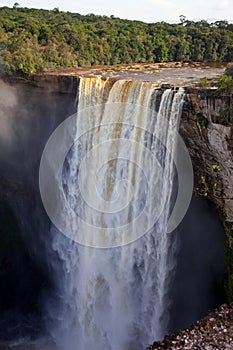 A view of the Kaieteur falls, Guyana. The waterfall is one of the most beautiful and majestic waterfalls in the world