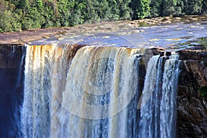 A view of the Kaieteur falls, Guyana. The waterfall is one of the most beautiful and majestic waterfalls in the world