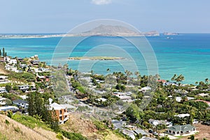 View of Kailua from the Lanikai Pillboxes Trail