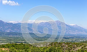 View of Kaimaktsalan mountain range, Macedonia, Greece. photo