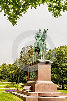 View of Kaiser-Wilhelm-Denkmal memorial, Kiel, Schleswig-Holstein, Germany, Europe