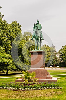 View of Kaiser-Wilhelm-Denkmal memorial, Kiel, Schleswig-Holstein, Germany, Europe