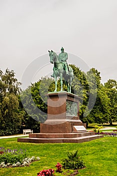 View of Kaiser-Wilhelm-Denkmal memorial, Kiel, Schleswig-Holstein, Germany, Europe