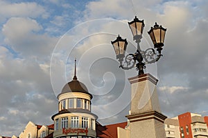 View of the Kaiserhof Hotel in the historical-ethnographic and trade-craft complex 