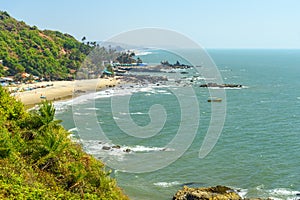 View of Kalacha Beach in north Goa. India