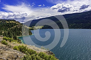 View of Kalamalka Lake from Kalamalka Lake Provinial Park near Vernon British Columbia Canada