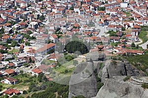 View of Kalambaka from Meteora