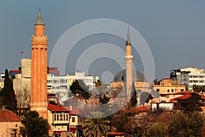 View of Kaleici, old town in Antalya, Turkey