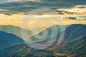 View from kalinchok Photeng towards the Kathmandu valley